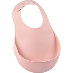 Beaba - Siliconea Baby Bib - Waterproof - Adjustable - Several Sizes - Light and Flexible - Ultra Soft - Easy to Clean - Large Pocket to Catch Food - Pink