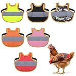 Belle Vous Reflective Chicken Harness Vest for Poultry (6 Pack) - Reflective Hen Saddle for Feather Protection - Outdoor Jacket for Geese/Duck/Chicken