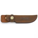 Tourbon Brown Leather Fixed Blade Knife Sheath with Snap Closure