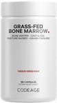 Codeage Grass Fed Bone Marrow Supplement - Freeze Dried, Non-Defatted, & Desiccated Beef Bone Marrow Pills - Raw Whole Bone Marrow, Bone Matrix, Cartilage - 3000mg per Serving - 180 Capsules