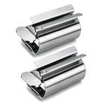 2Pcs Toothpaste Tube Squeezers, Stainless Steel Toothpaste Squeezer Tube Squeezer Toothpaste Roller for Extruding Toothpaste Facial Washing Milk Tomato Sauce and Other Tubular Items