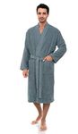 TowelSelections Mens Robe, Kimono Terry Cloth Bathrobe, Cotton Bath Robe for Men XS-3X, Arona, Small-Medium