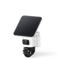 eufy Security Camera Outdoor Wireless,eufyCam S4, Solar Security Camera,Triple-Lens Bullet-PTZ Cam,4K UHD, 360° pan coverage,Auto Track, 8×Hybrid Zoom,Colour Night Vision,Compatible with HomeBase S380