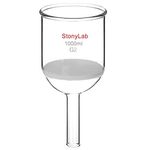 stonylab Borosilicate Glass Buchner Filtering Funnel with Medium Frit(G2), 113 mm Inner Diameter, 110 mm Depth (1L)