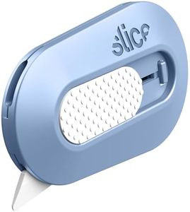 Slice Mini Box Cutter | Manual Retracting | Safe Ceramic Box Cutter Lasting 11x Longer than Metal | Box Opener | 1 Pack | Sky