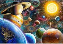 Jigsaw Puzzles 1000 Pieces for Adults, Families (Space Traveler, Solar System) Pieces Fit Together Perfectly