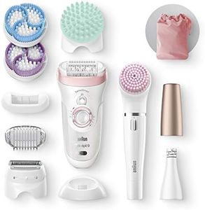 Braun 9-985BS Silk-épil Beauty Set 9 9-985 Luxury Women's Epilator Wet&Dry Kit for Hair Removal, Shaving, Exfoliating and Cleansing the Body/Face