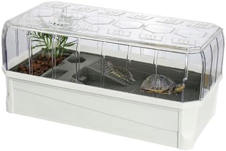 Tanque De Acuario para Tortugas, Tanque De Tortugas Acuáticas, Tanque De Tortugas Interior, Hábitat De Tortugas para Mascotas, Tanques De Acuarios De Tortugas, Hábitat De Acuario De Tortugas Blancas