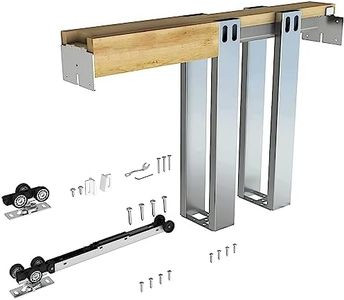 JUBEST 36"x 80" Pocket Door Frame Kit with 120LBS Soft Close Mechanism and Galvanized Steel Studs, Pocket Door Kit for 2x4 Stud Wall, Suitable for Doors Wide 24"-36", Easy to Install