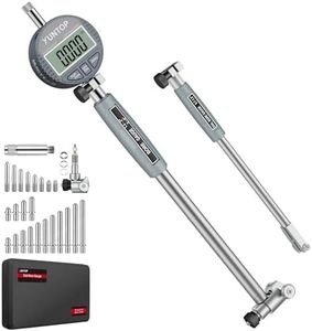 XUNTOP 0.7-6''/0.0005" Digital Indicator Bore Gauge Set with 23PCS Anvils 5-6" Depth Measuring Dial Bore Gauge with 2 Measuring Rods Cylinder Measurement Tool for Machining CNC Automotive