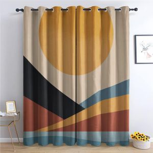 Générique Rideau Occultant Soleil Rideaux Thermiques à Oeillets pour Chambre, Motif Boho Rideaux Salon Moderne Lot De 2 Décoration De Fenêtre pour Chambre Enfant Fille Garcon Rideaux, 140x200 G-1&014