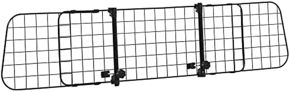 PawHut Heavy Duty Pet Dog Car Barrier Adjustable Ventilated Mesh Wire Guard Auto Vehicle Fence Protector SUVs Black 91-152 cm