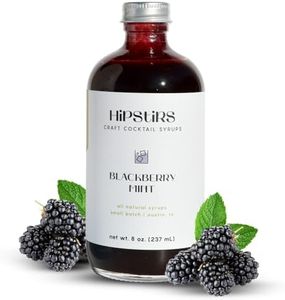 HipStirs Blackberry Mint Syrup for Cocktails - Real Ingredients Make our Blackberry Syrup for Drinks a Perfect Blackberry Sangria Mix - Fresh Blackberry Puree Infused Syrup (Blackberry Mint, 8 Fl Oz)