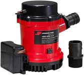 Johnson Pumps 01674-001 1600 GPH Heavy Duty Automatic Bilge Pump with Ultima Switch, 12V,Red