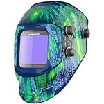 ARCCAPTAIN Welding Helmet Auto Darkening, 3.94"X3.66" Large Viewing Screen True Color Welding Hood with 4 Arc Sensor Solar Powered, Wide Shade 4-5/5-9/9-13 for ARC TIG MIG Welding Helmets for Men