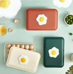 Bandal & Neoul Modern and Colorful Egg Tray for Storing upto 24 Two Dozen Eggs - Great Everyday Kitchen Item - Housewarming Gift - Unique Item - Artistic (Egg white)