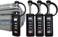 Gun Case Lock 4 Pack Hard Rifle Cases TSA Approved Firearm Travel Case Locks,Hard Pistol Travel Case Lock Gun Carrying Case Lock Padlocks Cut-Proof Case for Rifles Revolvers(Black-4P-2 Upgraded)