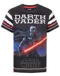 Star Wars Darth Vader Boy's Baseball T-Shirt Black