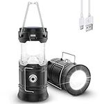 Fulighture Camping Lantern, LED Portable Flashlight 2 Modes, USB Powered, Ultra Bright 500LM, Collapsible, Water Resistant, Suitable for Outdoor Hiking, Camping, Fishing, Emergencies, Outages