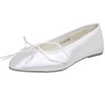 Touch Ups Women's Ballet Flat,White,8 W