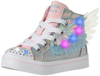 Skechers girls Twi-lites- Unicorn Wings Sneaker, Silver Pink, 2.5 Little Kid US