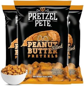 Pretzel Pete Peanut Butter Filled Pretzel Nuggets, Non-GMO Ingredients, Small Batch, 9.5oz (3 Pack)