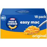 Kraft Easy Mac Original Macaroni and Cheese Dinner 18 Microwaveable Single Serve Packets