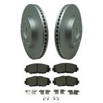 Tectonic Front Ceramic Disc Brake Pads and Rotors Kit | Brake Kit Compatible with 2006-2018 Toyota Prius V RAV4, 2008-2015 Scion xB, 2010-2012 Lexus HS250h