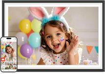 Frameo 10.1" WiFi Digital Picture Frame with 32GB Memory, 1280 x 800 IPS HD Touch Screen Electronic Photo Frame, Auto-Rotate, Slideshow, Wall Mountable, Share Photos/Video Remotely Anywhere