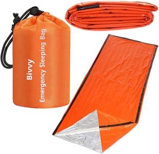 Wesoke Emergency Sleeping Bag, Waterproof Lightweight Thermal Survival Bivy Sack, Portable Emergency Blanket for Outdoor Adventure Activities Hiking Camping, Orange