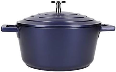 MasterClass Small Casserole Dish with Lid, 2.5L/20cm, Lightweight Cast Aluminium, Induction Hob and Oven Safe, Blue