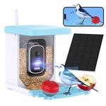 LATOOLS BF Smart Bird Feeder with Camera Solar Powered, 4MP AI Identify Wild Bird Watching Camera, Auto Capture Bird Videos & Motion Detection, DIY Add-ons & Hummingbird Feeder