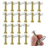 20Pcs Snowblower Shear Pins and Cotters Pins for MTD Craftsman Cub Cadet Troy Bilt Snowblower, 738-04124 and 714-04040 Snow Blower Parts Snow Removal Kits 0.25" X 1.6" (20 Pcs)