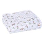 aden + anais Essentials Dream Blanket, Muslin Baby Blankets for Girls & Boys, Ideal Lightweight Newborn Nursery & Crib Blanket, Country Floral