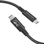 USB 4 Cable with 240W, CableCreation【USB-IF Certified】 40Gbps Cable, 8K Display Video Support,for compatiable with Thunderbolt 4/3，iPhone 15 Pro Max,MacBook,iPad,DELL,Surface,Dock,Hub,eGPU, etc,0.8M