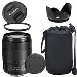 Canon EF-S 18-135mm f/3.5-5.6 is USM Lens + Optimal Accessory Bundle (White Box)