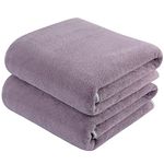 KinHwa Microfiber Bath Towels Extra Large Shower Towels 76x152 cm Super Absorbent and Soft Bathroom Towels Quick Dry Bath Sheets for Spa, Swimming, Pool 2 Pack Purple