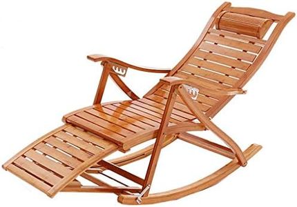 Urbancart Relax Bamboo Wooden Rocking Chair for Home Living Room and Outdoor Lounge, Brown