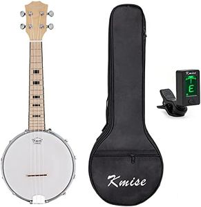 Kmise Banjo Ukulele 4 String Concert Banjos Maple Body Aquila String Fashion Style Professional Musical Instrument with Bag and Tuner