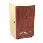 World Rhythm Brown Cajon Drum with Adjustable Snare