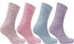 COSHAL® 3 Pairs Women Hiking Socks Cotton Rich Athletic Ladies Crew Socks for Walking, Running, Trekking Sports Women’s Multi Performance Running Camping Outdoor Multicolour Hiking Socks (Size 4-8)