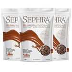 Sephra Milk Belgian Couverture Fountain Chocolate Callets (3 x 907g Bags)