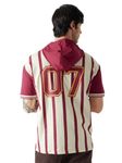 The Souled Store Official Harry Potter: Gryffindor Rugby Set Hooded T-Shirts White