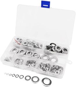 684 Piece NUZAMAS Washers Set, Flat Washers, Stainless Steel, Locking Washers, Spacers Assortment Set for Industrial Fixed Screws, Bolt Maintenance -M2, M2.5, M3, M4, M5, M6, M8, M10, M12