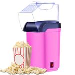 TRIDEO (ππ πππππ ππππππππ) Pink Hot Air Popcorn Popper Machine β Fat-Free Snack Maker with Removable Cover, Electric Operation for Quick and Healthy Popcorn, Stylish Design for Kitchen