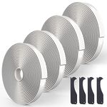 4 Pack Butyl Tape Bulk,1/8" x 3/4" x 30 ft, White Butyl Sealant Tape, Butyl Rubber Caulk Tape, Perfect Butyl Tape RV Window Sealant Tape, Roof Caulk Tape, Butyl Rubber Roll, EPDM Rubber Roof Patching