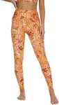 High-Waisted Halloween Playful Funny Pumpkin Printed Women Leggings with Pockets, Sustainable Yoga Pants Tights for Workout, Pilates, and Gym Exercise Fitness,Soft Stretchy Durable Tummy Control