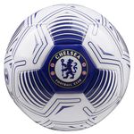 Chelsea F.C. Football Soccer Ball for Adults Teenagers Kids Training Football Size 3, 4 or 5 Merchandise (White/Blue, Size 4)