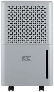 BLACK+DECKER 12L Dehumidifier, 4 Modes, Quiet, 2.1L Water Tank, 24 Hour Timer, Grey, BXEH60016GBG