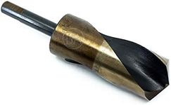 Benchmark Abrasives 1-1/2" Diameter HSS Silver & Deming Drill Bit Black & Gold Cutting Tool, 1/2" Shank, for Hard Metal, Stainless Steel, Cast Iron, Wood - (1-1/2")